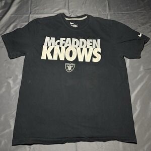 Nike Oakland LA Raiders Men's TShirt Standard Fit XL Black McFadden Knows